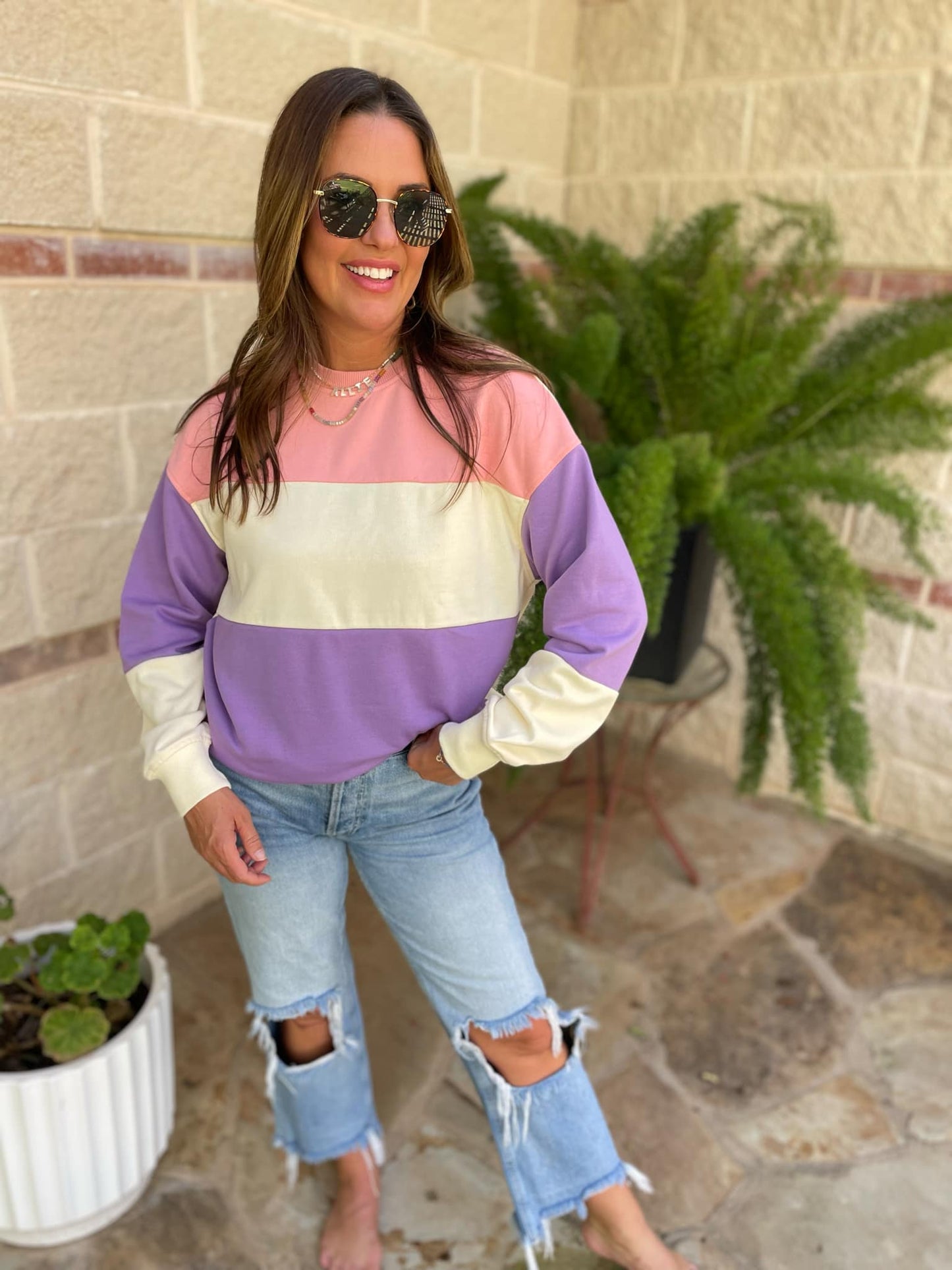 Finnley Colorblock Pullover in Four Colors MadreForte LLC