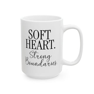Soft Heart. Strong Boundaries. Mug