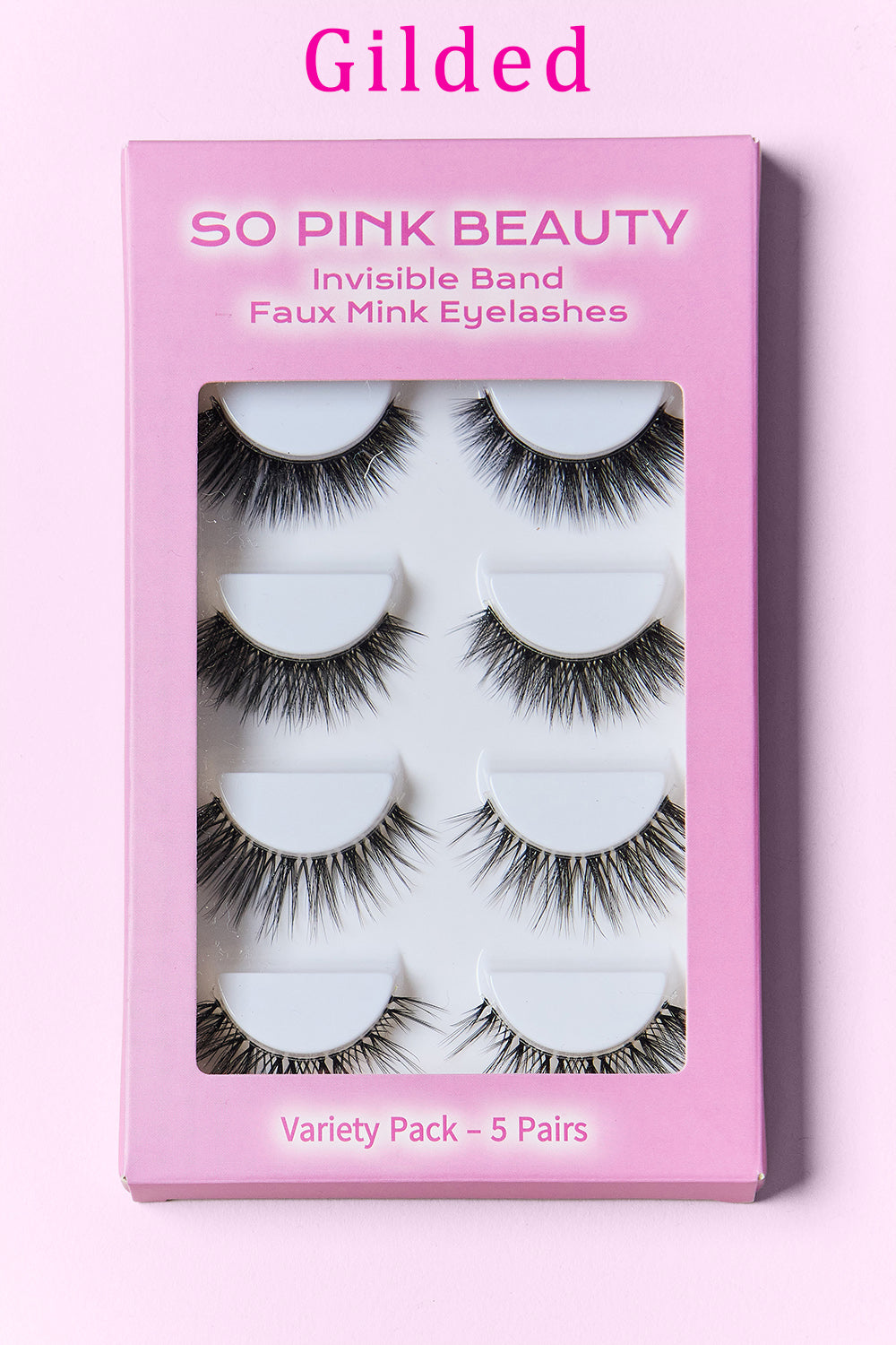 SO PINK BEAUTY Faux Mink Eyelashes Variety Pack 5 Pairs MadreForte LLC