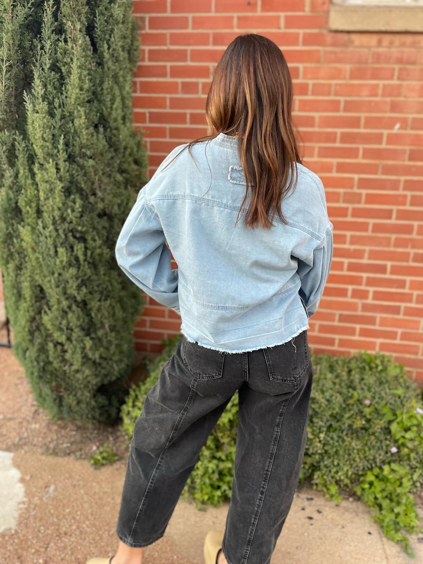 PREORDER: Dylan Denim Blouse MadreForte LLC