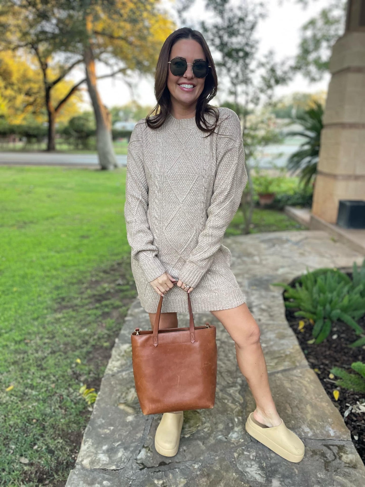 PREORDER: So Delightful Cable Knit Sweater Dress in Four Colors MadreForte LLC