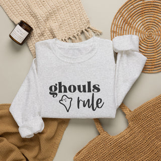 Ghouls Rule Embroidered Sweatshirt