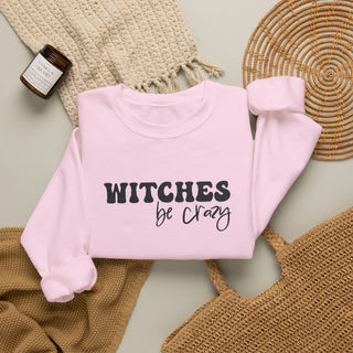 Witches Be Crazy Embroidered Sweatshirt
