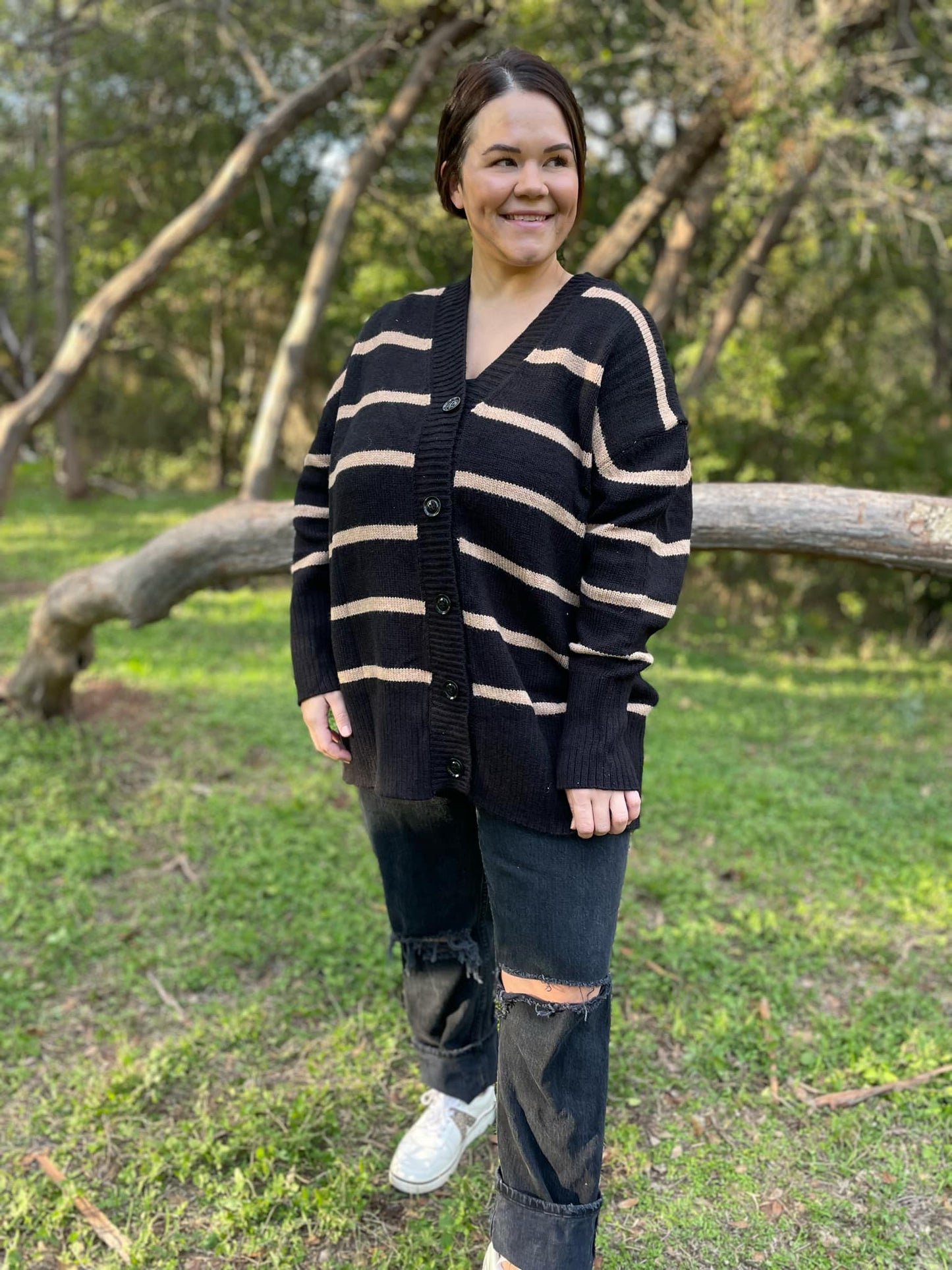 PREORDER: Brooks Striped Cardigan MadreForte LLC