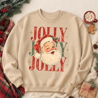 Jolly Santa Graphic Crew Sweatshirt