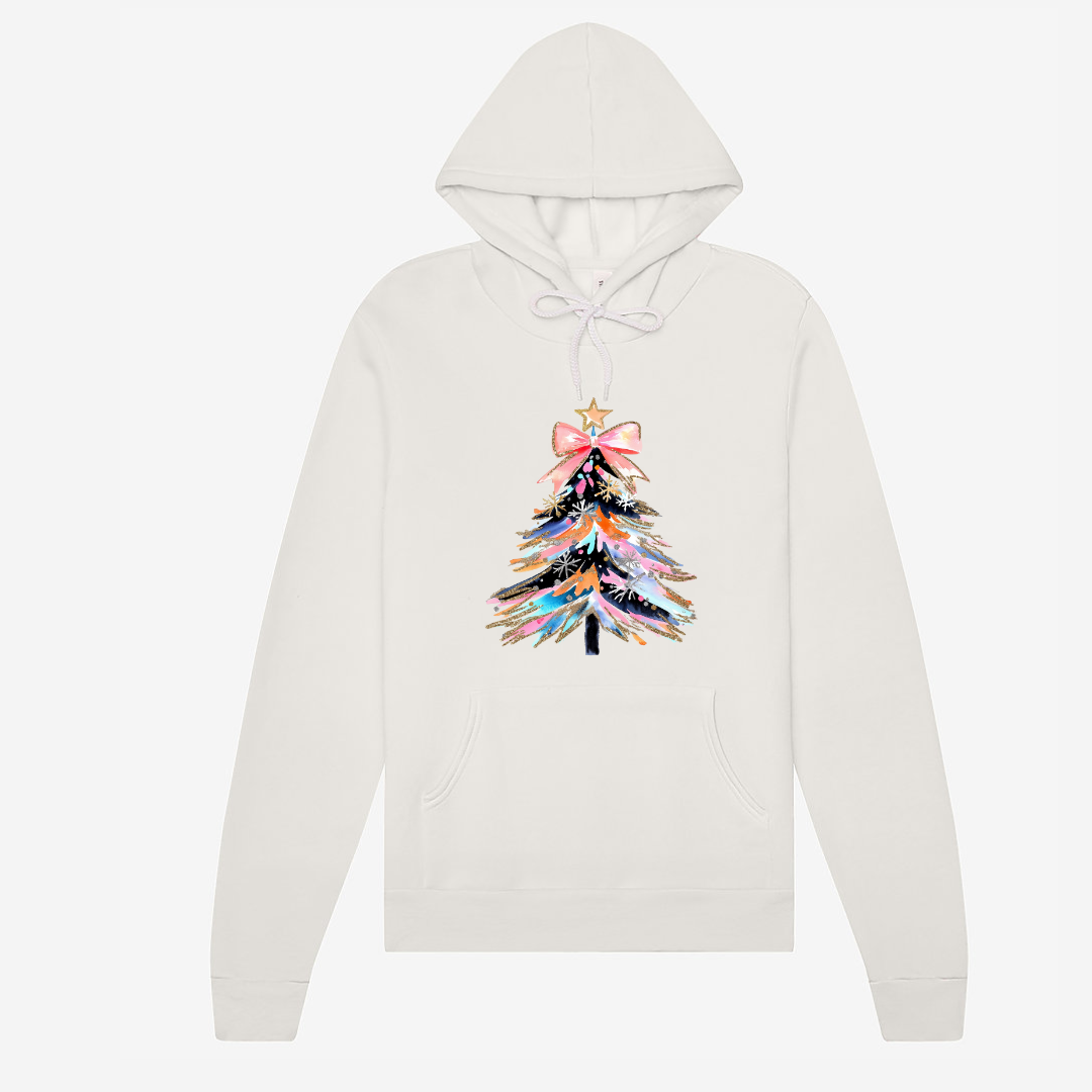 Glitter. Pink Tree- Hoodie MadreForte LLC