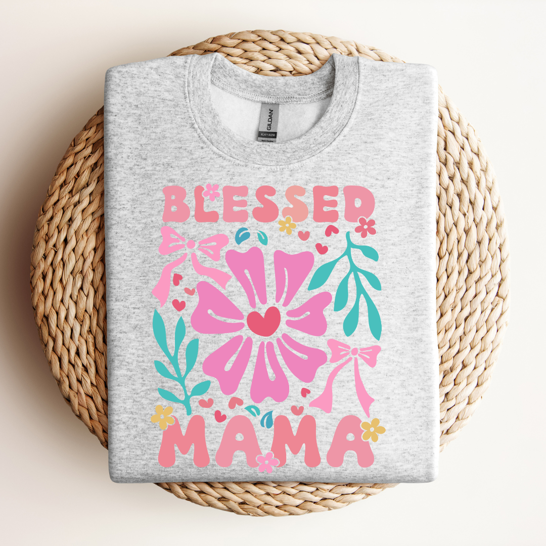 Floral Blessed Mom | Sweatshirt MadreForte LLC