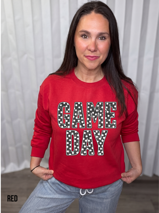 Polka Dot Game Day Sweatshirt