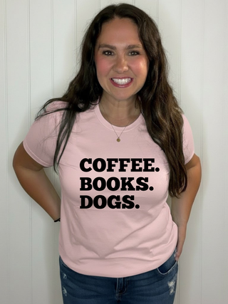 Coffee. Books. Dogs | Tee