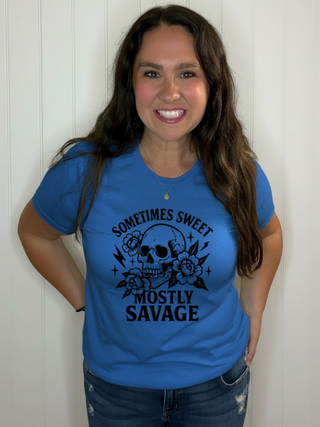 Sometimes Sweet Mostly Savage Trending Tee
