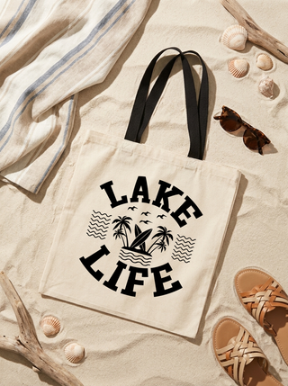 Lake Life Canvas Tote