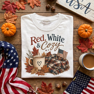Red White and Cozy Tee