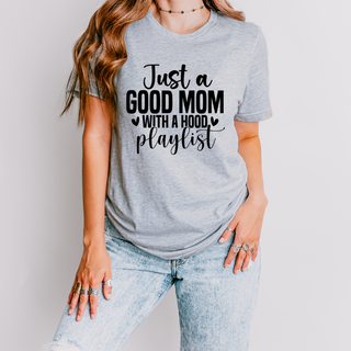 Mom with Hood Playlist T Shirt