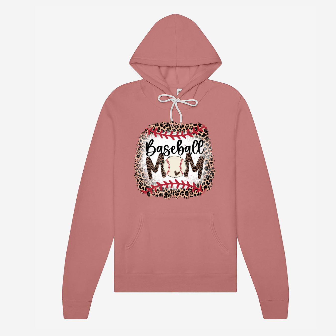 Leopard Baseball Mom- Hoodie MadreForte LLC