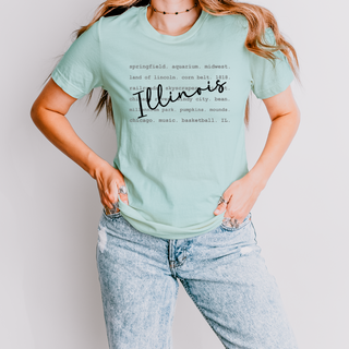Illinois Words T Shirt