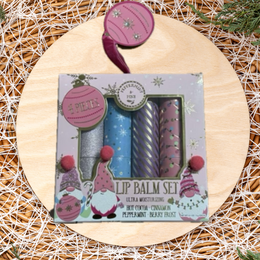 Lip Balm 4pc Set with attached Gift Tag MadreForte LLC