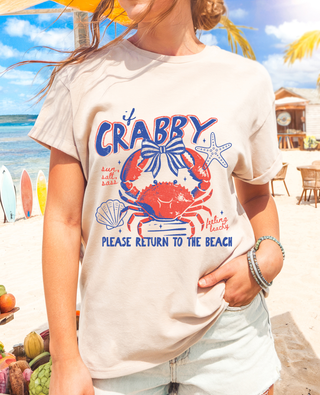 If Crabby Please Return To The Beach Tee