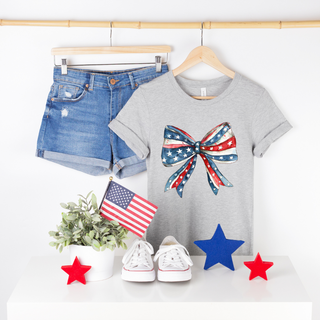 4th of July Bow Tee