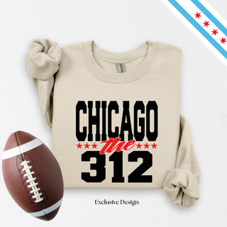 Chicago Bold Black-Red Sweatshirt
