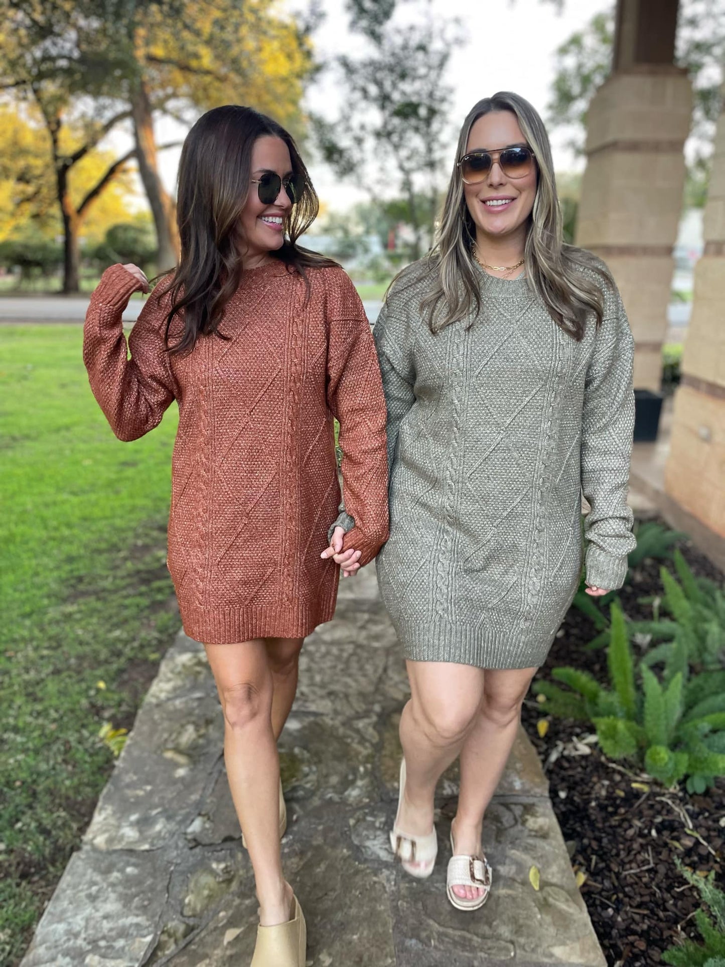 PREORDER: So Delightful Cable Knit Sweater Dress in Four Colors MadreForte LLC