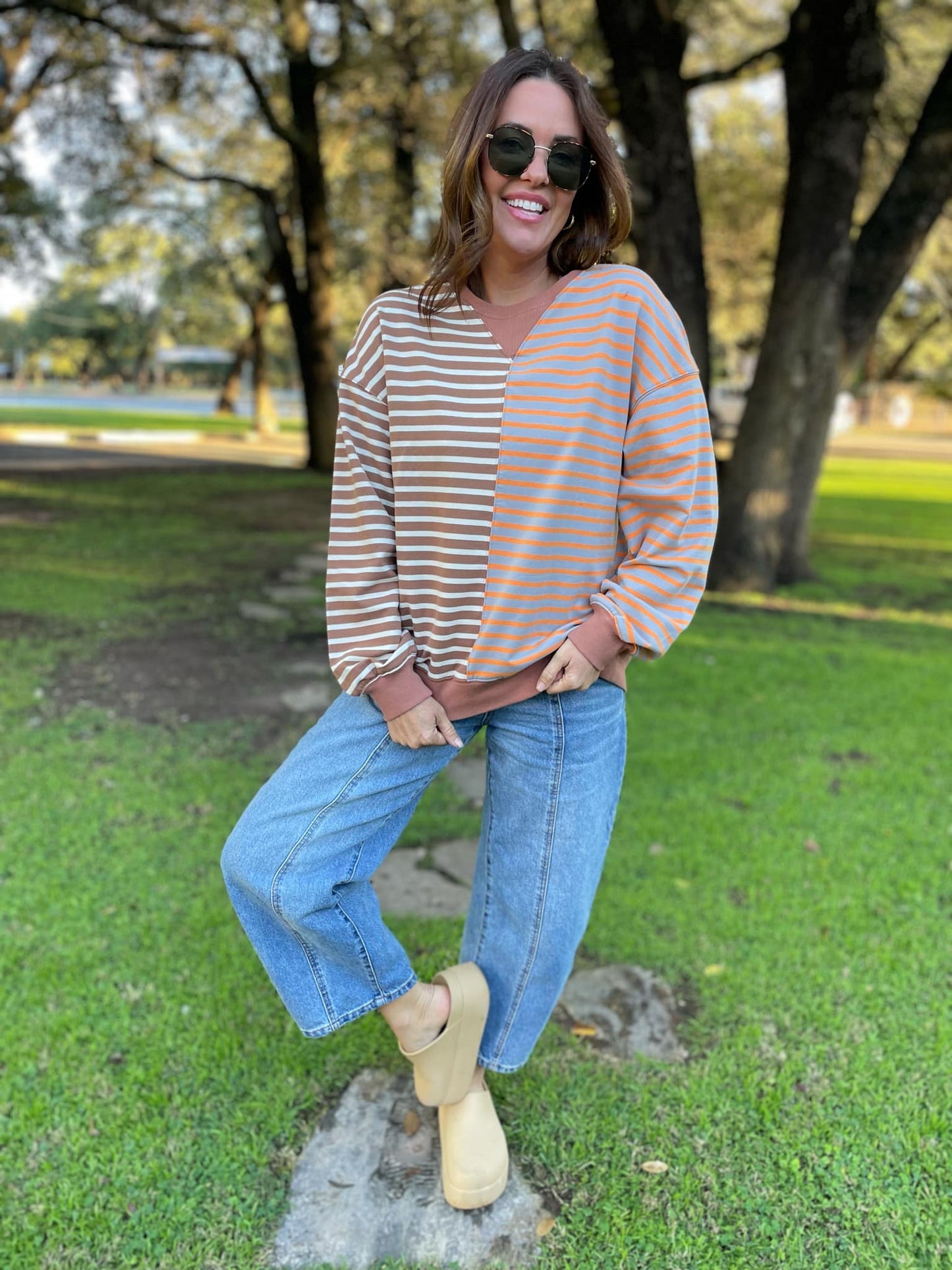 PREORDER: Step By Step Stripe Sweatshirt in Four Colors MadreForte LLC