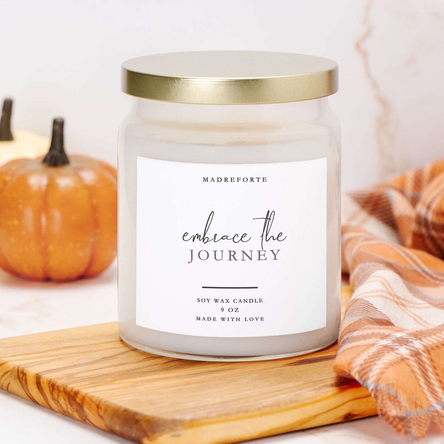 Embrace The Journey, Candle Apothecary Jar 9oz MadreForte LLC