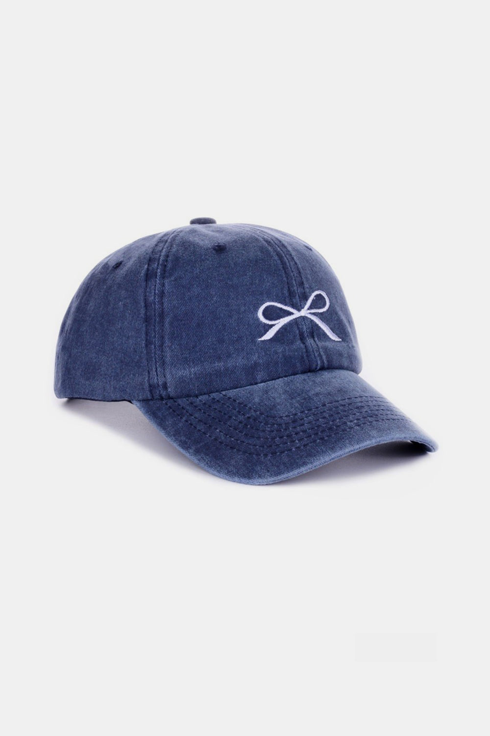 Zenana Bow Embroidered Washed Cotton Caps MadreForte LLC