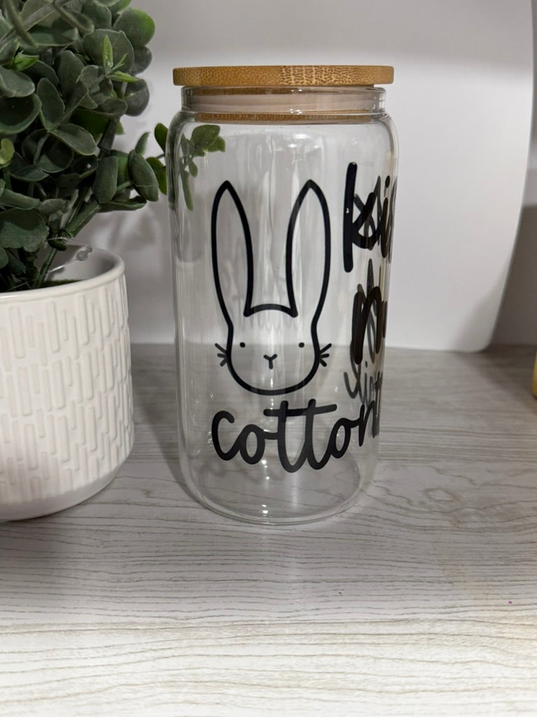 Kiss My Cottontail| Sipper Glass, 16 oz MadreForte LLC