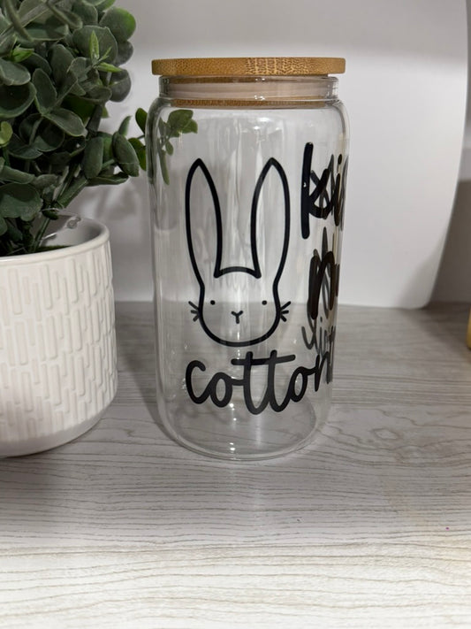 Kiss My Cottontail| Sipper Glass, 16 oz