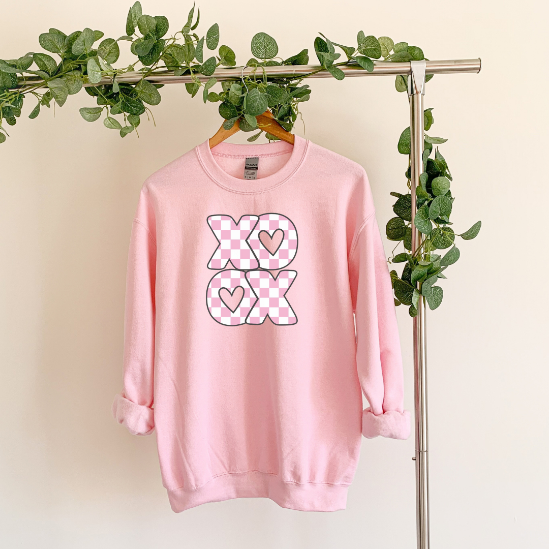 XoXo Checkered |T-Shirt or Sweatshirt MadreForte LLC