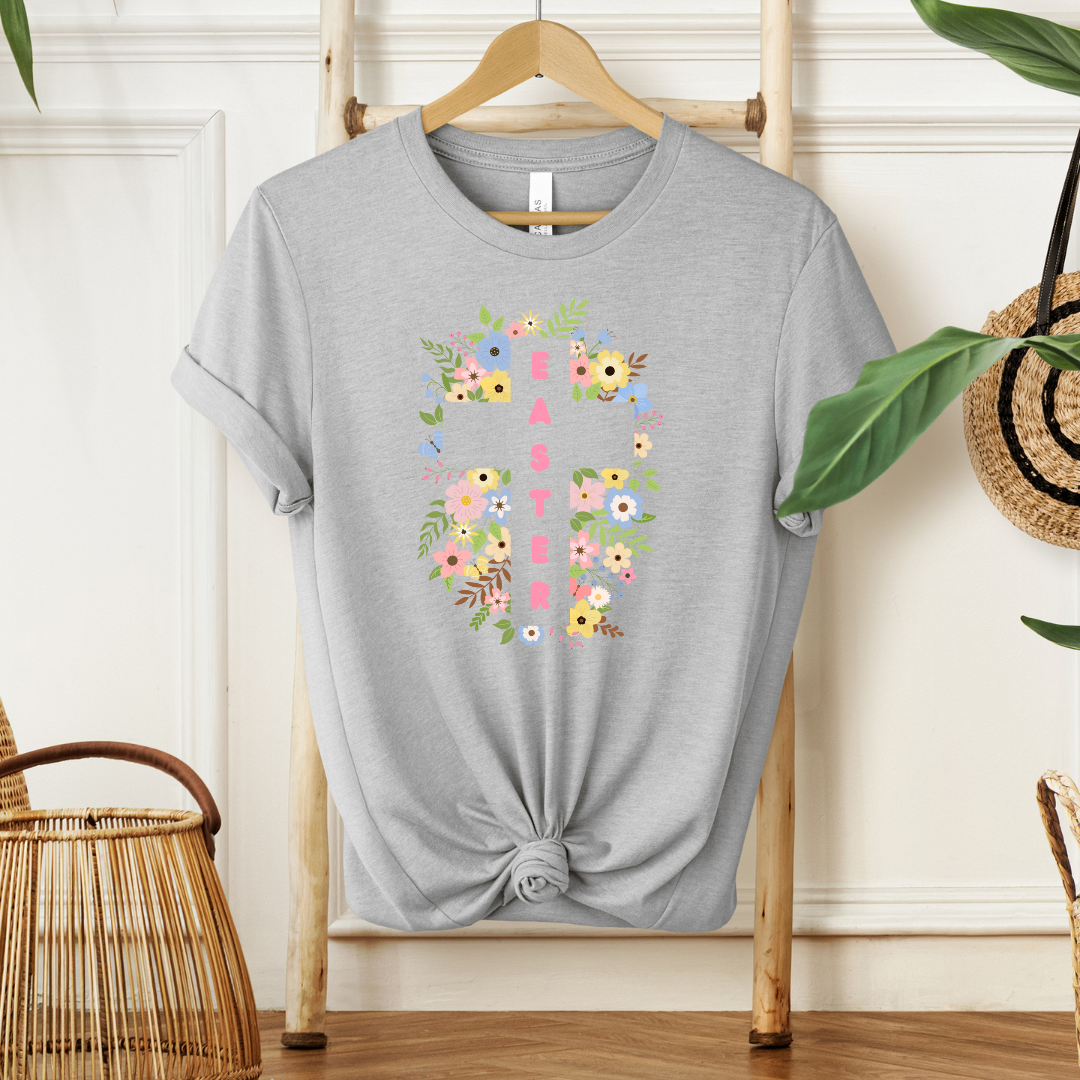 Easter Floral Cross |  T-Shirt MadreForte LLC