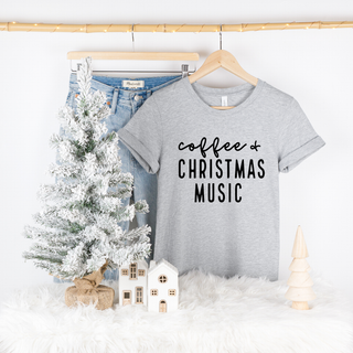 Coffee & Christmas Music Graphic Tee