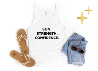 Sun. Strength. Confidence. Tank