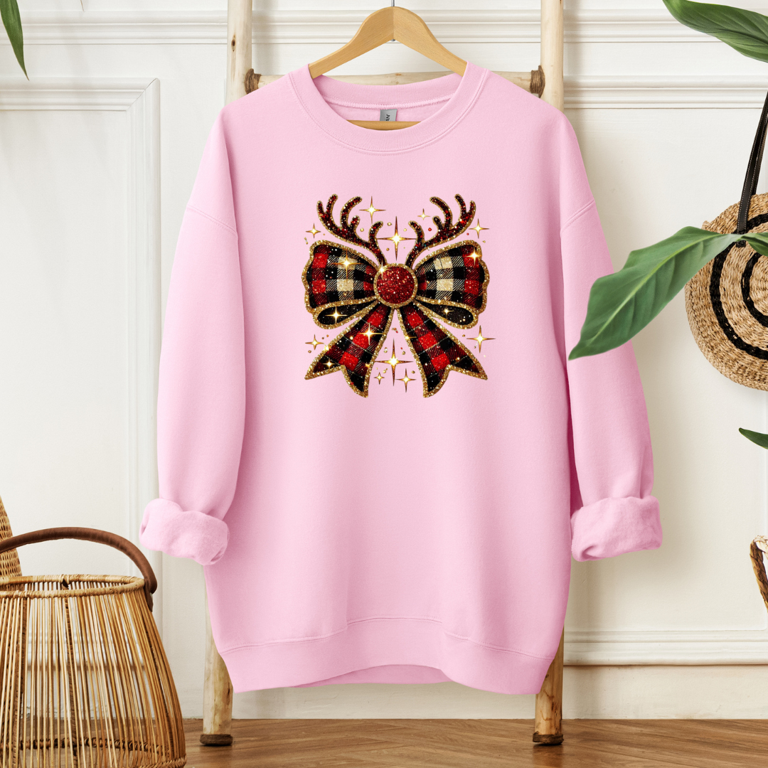 Reindeer Bow | Sweatshirt MadreForte LLC