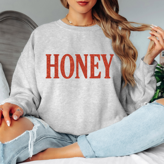 Red Glitter Honey Sweatshirt