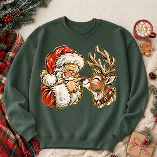 Santa Claus Boop Graphic Crew Sweatshirt