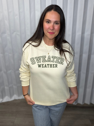 Sweater Weather crew neck sweatshirt