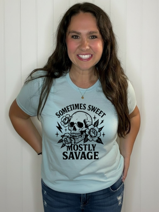 Sometimes Sweet Mostly Savage Trending Tee