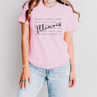 Illinois Words T Shirt