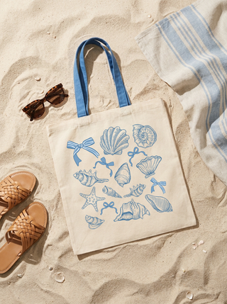 Coastal Summer Canvas Tote Bag