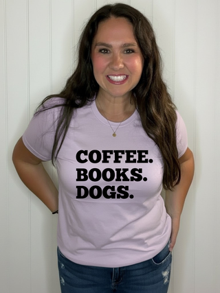 Coffee. Books. Dogs | Tee