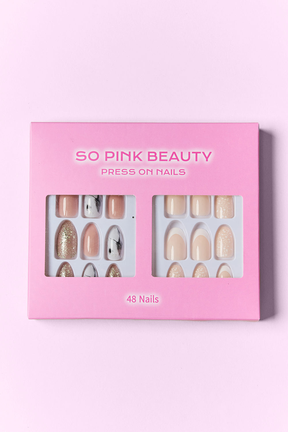 SO PINK BEAUTY Press On Nails 2 Packs MadreForte LLC