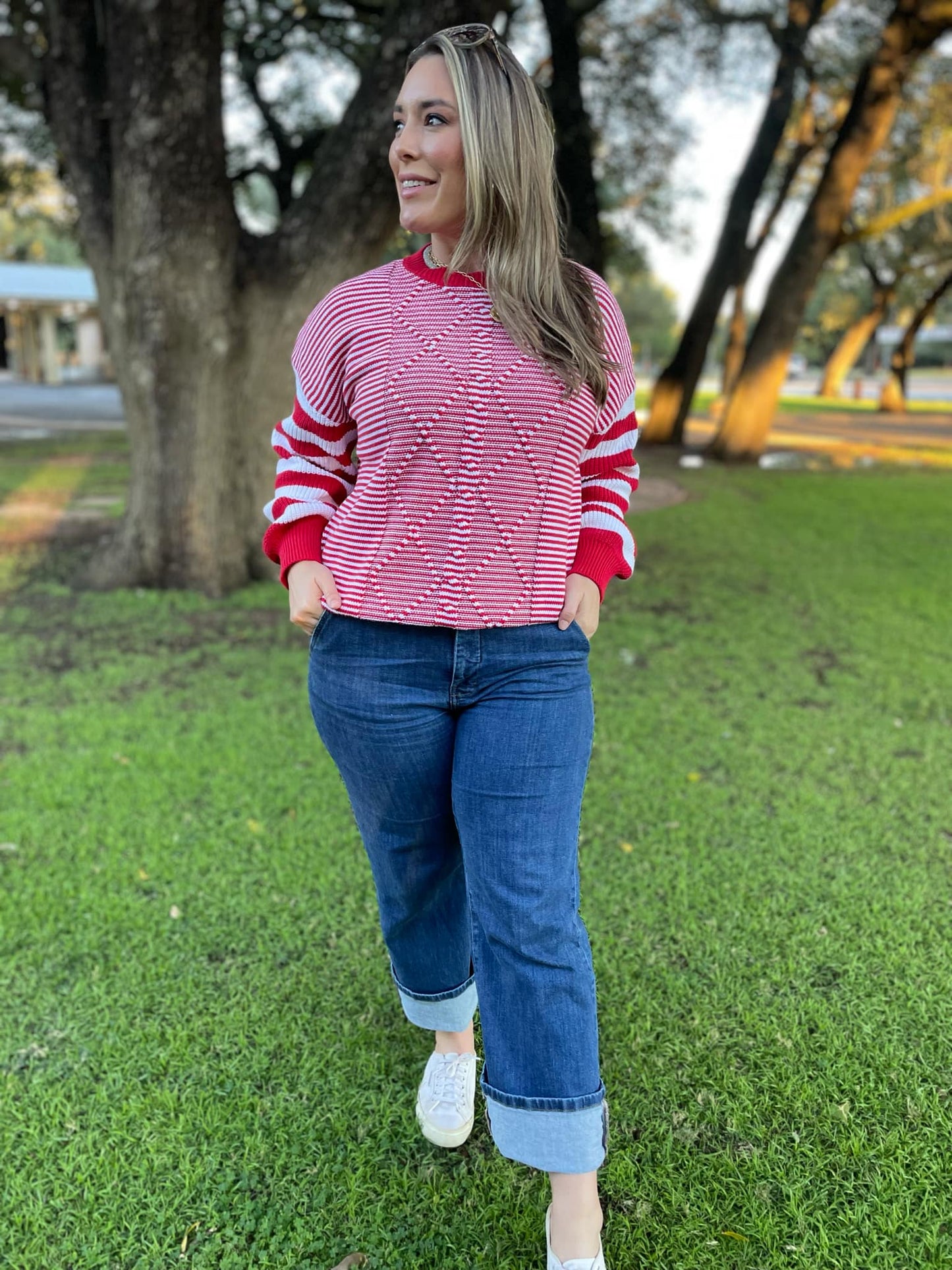 PREORDER: Aspen Striped Sleeve Sweater in Four Colors MadreForte LLC