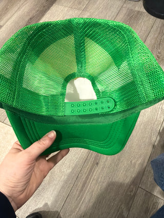 Retro Lucky Checkered Trucker Hat