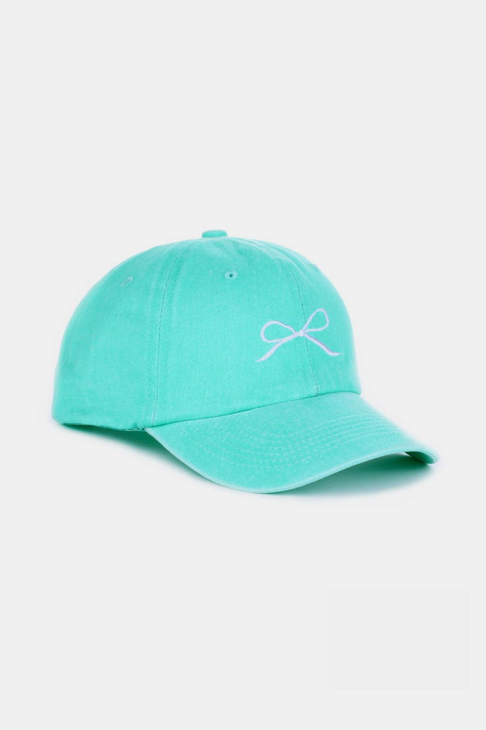 Zenana Bow Embroidered Washed Cotton Caps MadreForte LLC