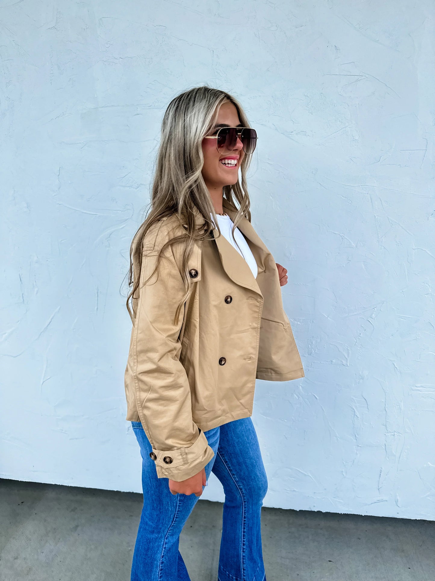 PREORDER: Rossi Crop Trench Coat in Four Colors MadreForte LLC