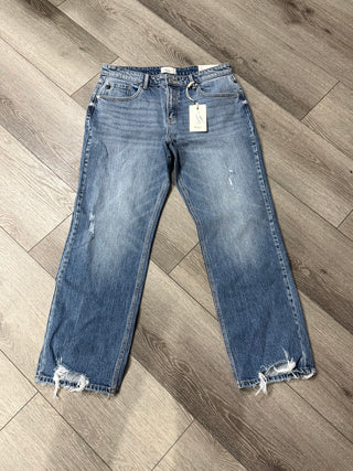 Kancan MID RISE TRUE STRAIGHT JEANS