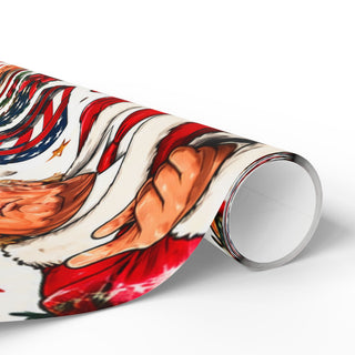 Patriotic Funny Trump Christmas Wrapping Paper