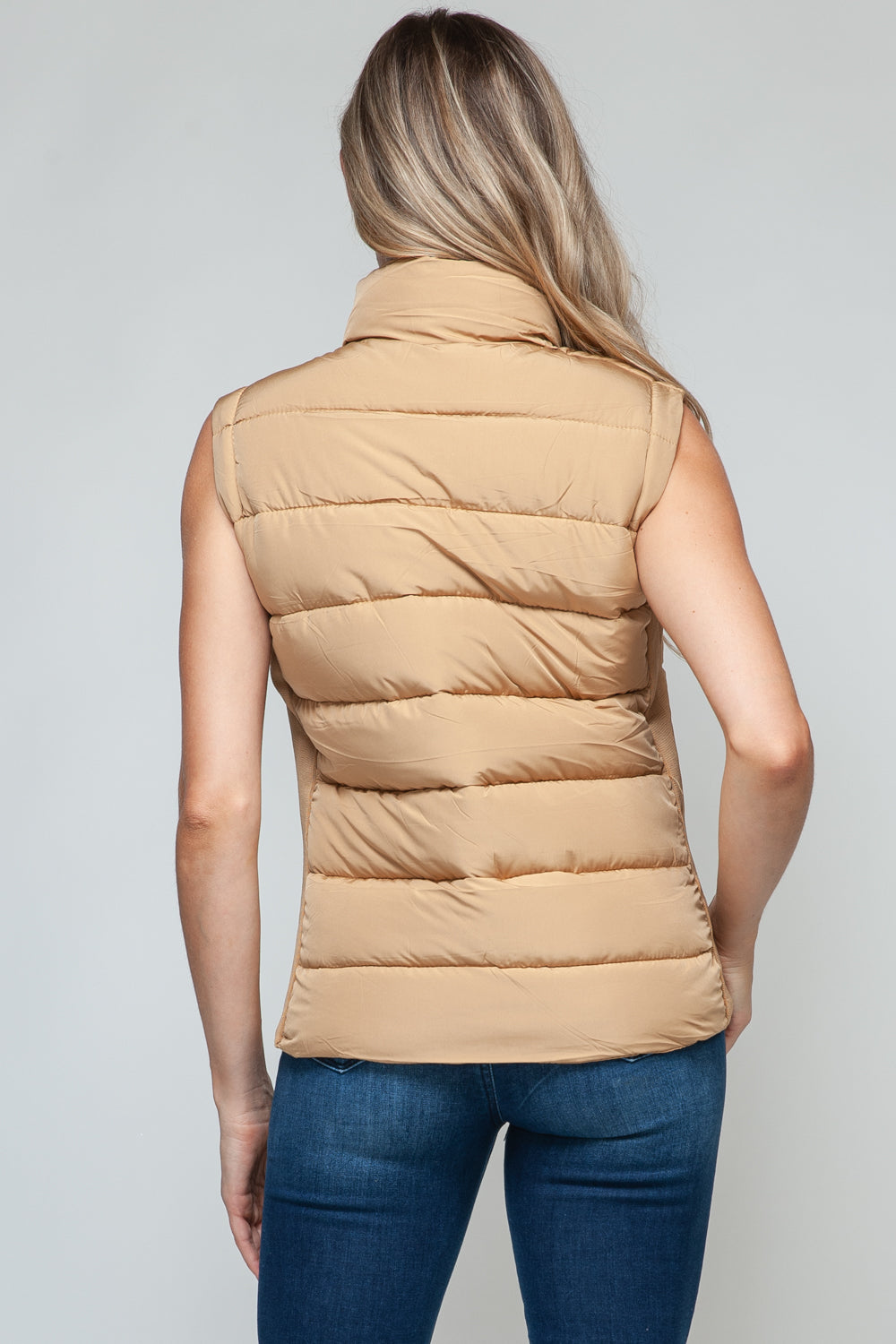 Snobbish Zip Up Turtleneck Vest with Pockets MadreForte LLC