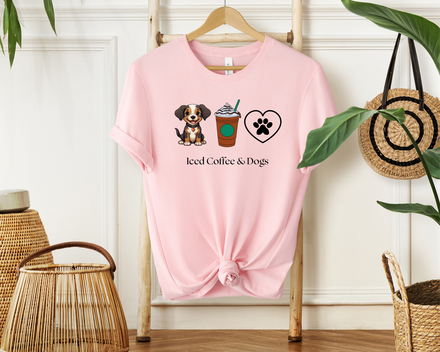 Iced Coffee & Dogs | Sweatshirt or Tshirt MadreForte LLC